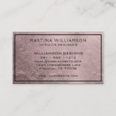 Elegantes modernes Chic-Leopard-Druck-Rosen-Gold Visitenkarte (Rückseite)