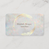 Elegantes modernes Circle Violet, Gold, White Opal Visitenkarte (Vorderseite)