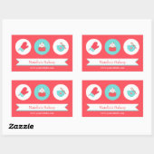 Elegantes modernes Cupcake Bakery Café Stickers (Blatt)