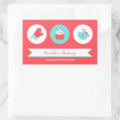 Elegantes modernes Cupcake Bakery Café Stickers (Tasche)