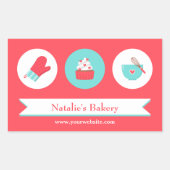 Elegantes modernes Cupcake Bakery Café Stickers (Vorderseite)