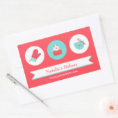 Elegantes modernes Cupcake Bakery Café Stickers (Umschlag)
