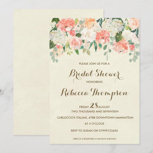 elegantes modernes der einladung (Vorne/Hinten)