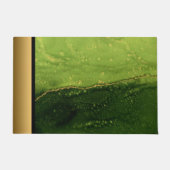 Elegantes, modernes Design aus grünem und goldenem Fußmatte (Vorderseite)