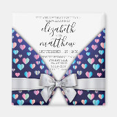 Elegantes modernes Design für Bow und Herz-Speckle Magnet (Vorne)