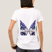 Elegantes modernes Design für Bow und Herz-Speckle T-Shirt (Rückseite)
