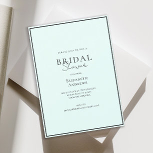 Elegantes, modernes Design, Handschrift, Mint-Brau Einladung