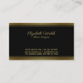 Elegantes modernes Design Minimalistisch verbliche Visitenkarte (Rückseite)