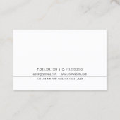 Elegantes modernes Design Trendy Minimalistisch Ch Visitenkarte (Rückseite)