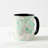 Elegantes modernes Disy-Muster Coffee Tasse (VorderseiteRechts)