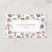 Elegantes modernes Doula-Floral-Muster Visitenkarte (Vorderseite)