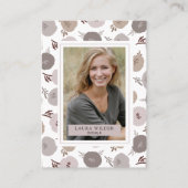 Elegantes modernes Doula Foto Blumenmuster Visitenkarte (Vorderseite)