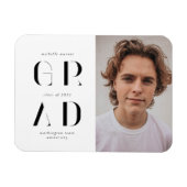 elegantes, modernes Drehbuch-Abschluss-Ankündigung Magnet (Horizontal)