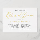 Elegantes, modernes Drehbuch-minimalistisches Prob Folieneinladung (Vorderseite)