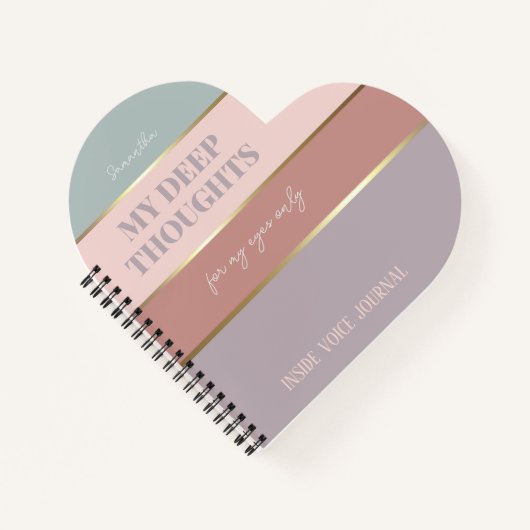 Elegantes, modernes Dusty Rose Gold Pocket Noteboo Notizblock (Vorderseite)