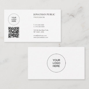Elegantes modernes einfaches Design mit Logo und Q Visitenkarte