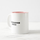 Elegantes, modernes, einfaches Frühstück Zweifarbige Tasse (Vorderseite Links)