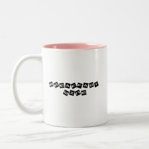 Elegantes, modernes, einfaches Frühstück Zweifarbige Tasse
