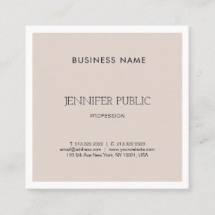 Elegantes, modernes, einfaches grafisches Design T Quadratische Visitenkarte
