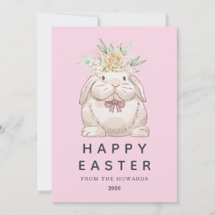 Elegantes modernes einfaches Häschen Frohe Ostern Feiertagskarte