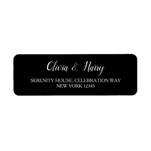 Elegantes, modernes, einfaches Hochzeitsrücksendes (Vorne)