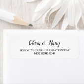 Elegantes, modernes, einfaches Hochzeitsrücksendes (Insitu)