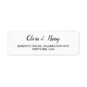 Elegantes, modernes, einfaches Hochzeitsrücksendes (Vorne)