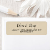 Elegantes, modernes, einfaches Hochzeitsrücksendes (Insitu)