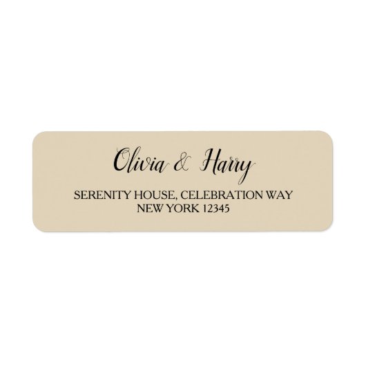 Elegantes, modernes, einfaches Hochzeitsrücksendes (Vorne)