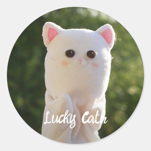 Elegantes modernes, einfaches Personalisiertes Fot Runder Aufkleber (Vorderseite)