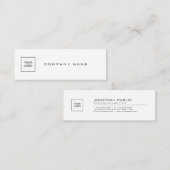 Elegantes modernes einfaches schlichtes mit Logo Mini Visitenkarte (Vorne/Hinten)