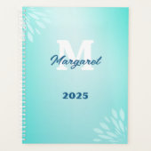 Elegantes, modernes, einfaches, subtiles Monogramm Planer (Vorderseite)