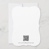 Elegantes modernes einfaches Template Schwarz/Weiß Save The Date (Rückseite)