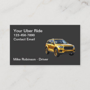 Elegantes modernes einfaches Uber-Fahrer-Taxi Visitenkarte