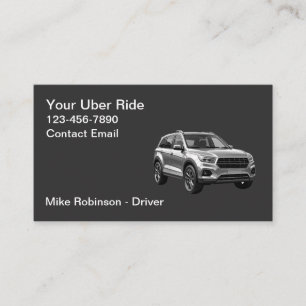 Elegantes modernes einfaches Uber-Fahrer-Taxi Visitenkarte