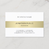 Elegantes, modernes, einfaches und Schlichtes Luxu Visitenkarte (Rückseite)