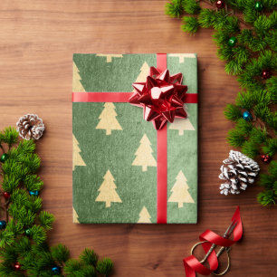 Elegantes modernes, einfaches Weihnachtsbaummuster Geschenkpapier