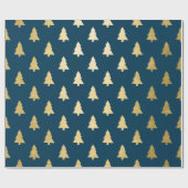 Elegantes modernes, einfaches Weihnachtsbaummuster Geschenkpapier (Flach)