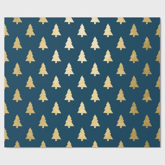 Elegantes modernes, einfaches Weihnachtsbaummuster Geschenkpapier (Flach)