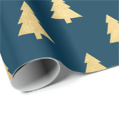 Elegantes modernes, einfaches Weihnachtsbaummuster Geschenkpapier (Rolleneckpunkt)
