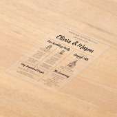 Elegantes modernes, einzigartiges Infografik-Hochz Acryleinladungen (Ablage )