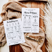 Elegantes modernes, einzigartiges Infografik-Hochz Einladung