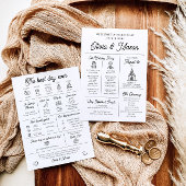 Elegantes modernes, einzigartiges Infografik-Hochz Einladung