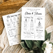 Elegantes modernes, einzigartiges Infografik-Hochz Einladung