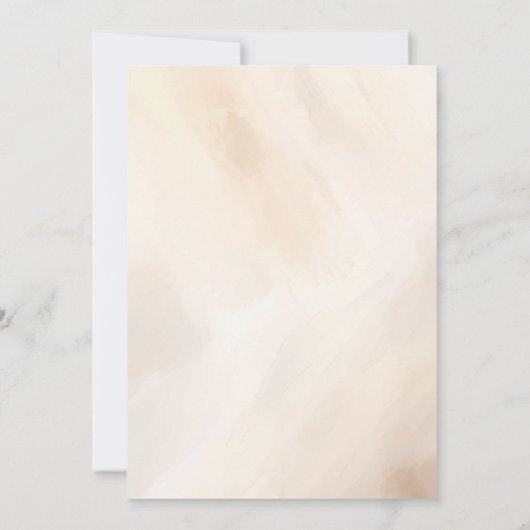 Elegantes modernes Elfenbeinhochzeitkleid-Brautpar Einladung (Rückseite)