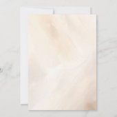 Elegantes modernes Elfenbeinhochzeitkleid-Brautpar Einladung (Rückseite)