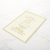 Elegantes modernes Elfenbeinhochzeitungs-Brautpart Folieneinladung (Gedreht)