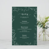 Elegantes, modernes Emerald Green Leaf Wedding Men (Stehend Vorderseite)
