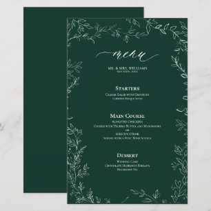 Elegantes, modernes Emerald Green Leaf Wedding Men