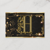 Elegantes modernes erstes Monogramm Beruflich Visitenkarte (Vorderseite)